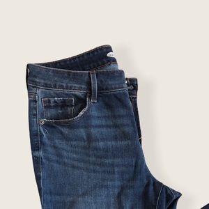 Old Navy Pop Icon Skinny Mid-Rise Dark Wash Jeans, Size 8 Long